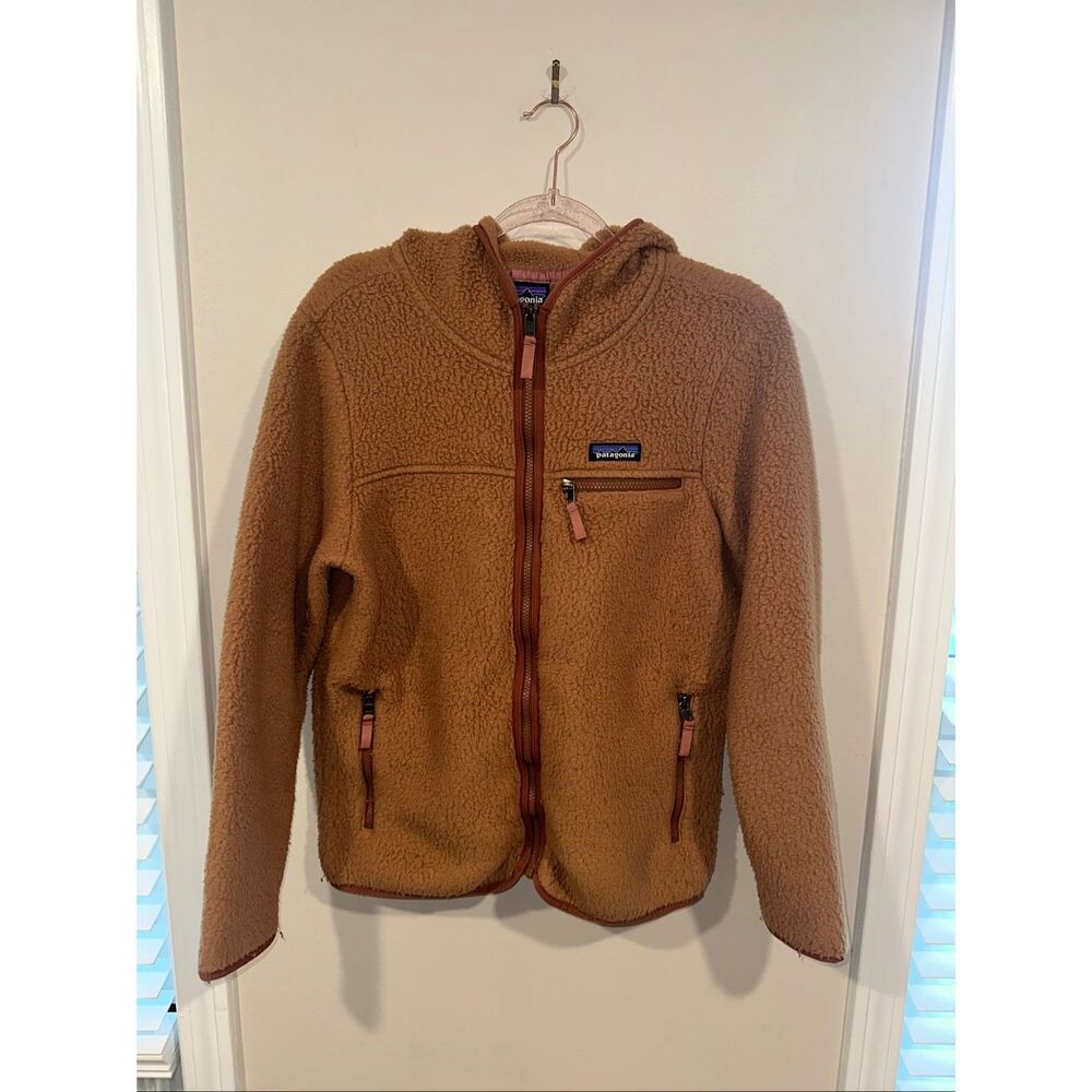 Patagonia Women's Retro Pile Hoody M Tan - Picture 1 of 5
